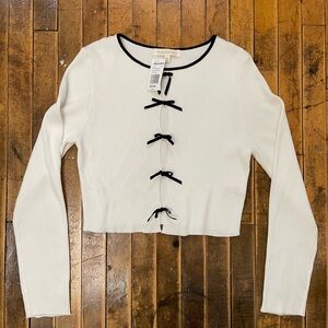madden girl bow long sleeve